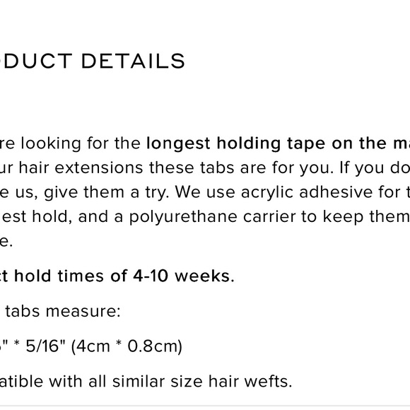 BELLAMI Professional Black Tape Tabs - Picture 3 of 3